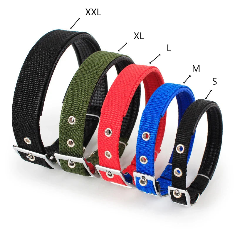 Solid Nylon Dog Collars for All Breeds-3