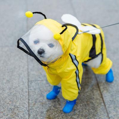 Autumn Pet Rainy Clothes - Small Dog Puppies Raincoat-6