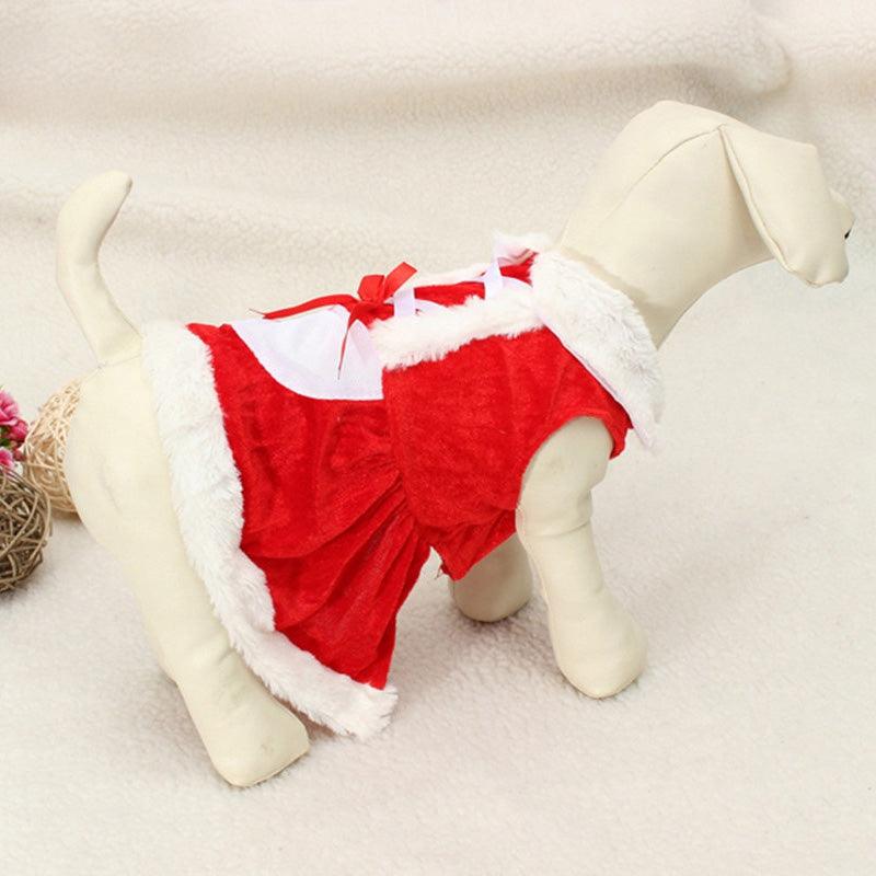 Festive Plaid Dog Dress - Cozy Christmas Pet Outfit For Small Dogs-2