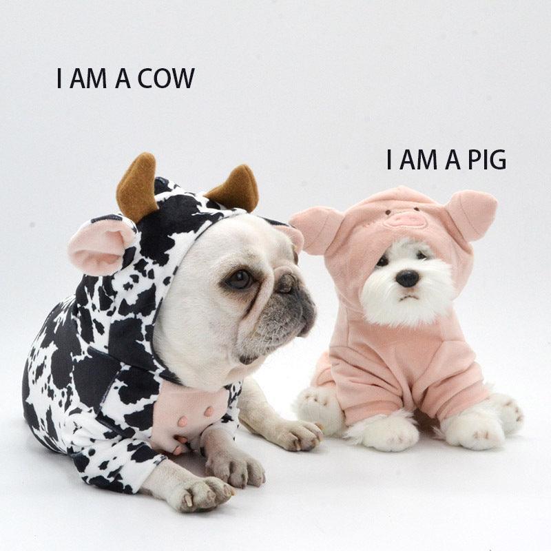 Cow Print Pet Costume - Adorable And Creative Dog Clothes-2