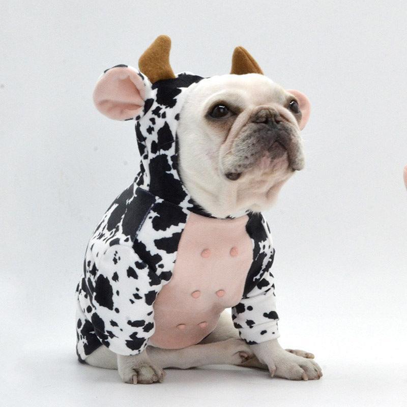 Cow Print Pet Costume - Adorable And Creative Dog Clothes-0