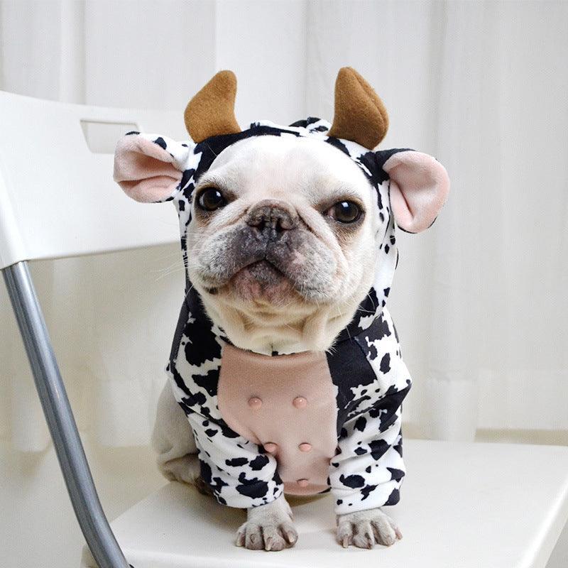 Cow Print Pet Costume - Adorable And Creative Dog Clothes-3