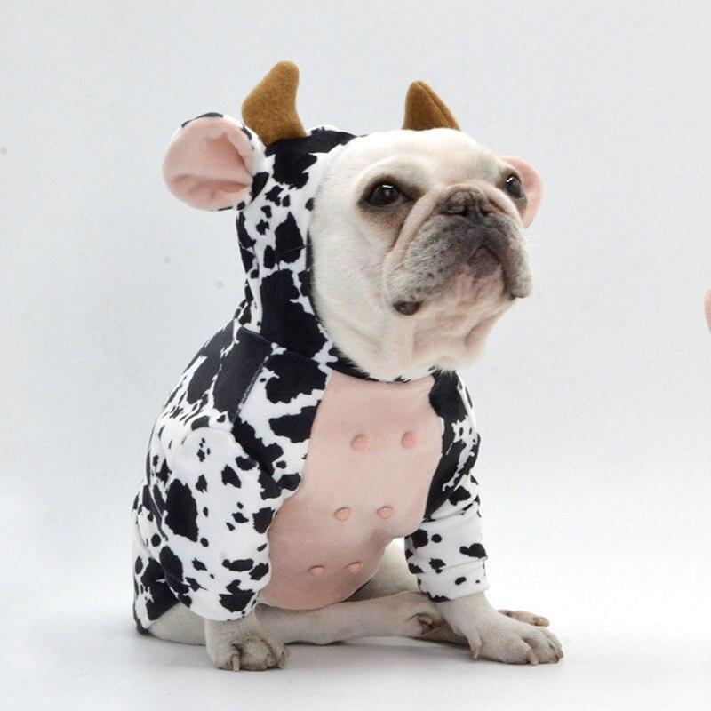 Cow Print Pet Costume - Adorable And Creative Dog Clothes-4
