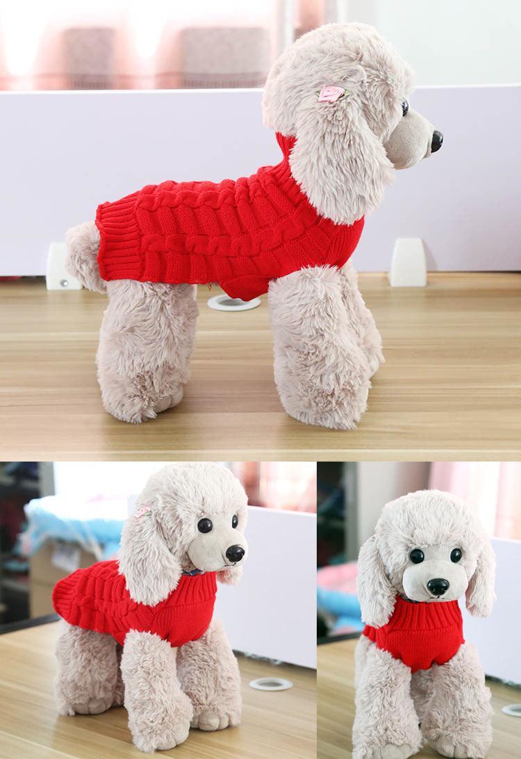 Cozy Cashmere Knit Pet Sweater - Stylish Dog Clothes For Your Furry Friend-2