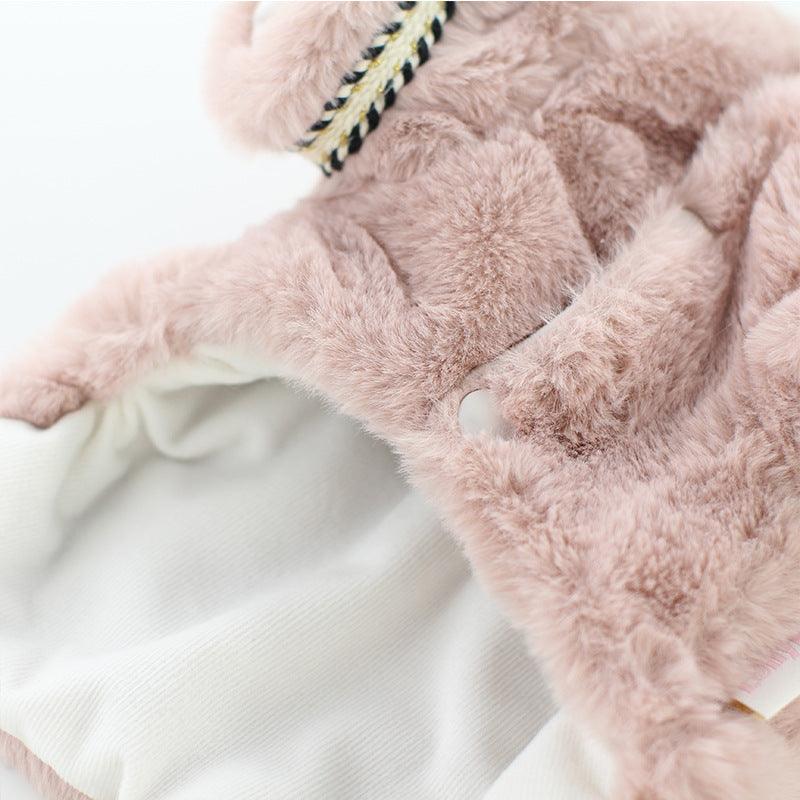 Princess Pet Dog Clothes In Cotton Fabric - Purple Powder/White-4