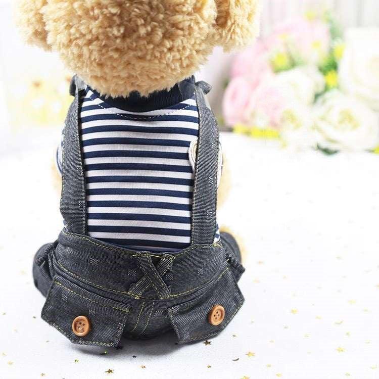Denim Four-Legged Pet Dog Clothes: Casual Style For All Genders-6