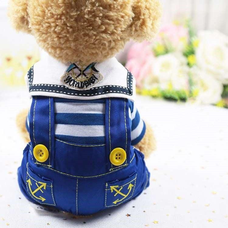 Denim Four-Legged Pet Dog Clothes: Casual Style For All Genders-1