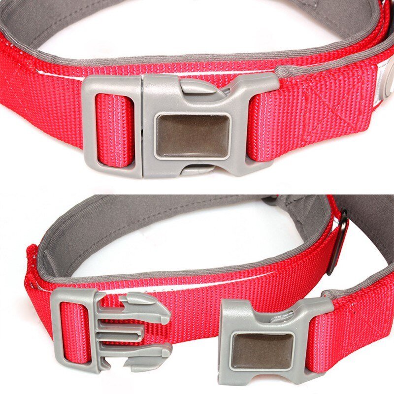 Dog Collars and leash Set Reflective Pet Dog Tag Collar Leash Lead For Small Medium Large Dogs Pitbull Bulldog Pugs-3