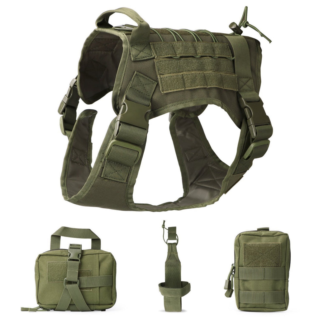 Outdoor Dog Vest Five Piece Suit Tactical Dog Clothing Dog Supplies-3