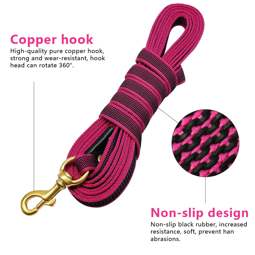 Long Dog Leash Nylon Non-slip Dog Tracking Lead-4