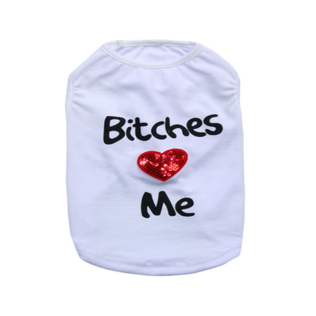 Dogs Love Me (White) Dog T-Shirt by Doggy Doo Little-0