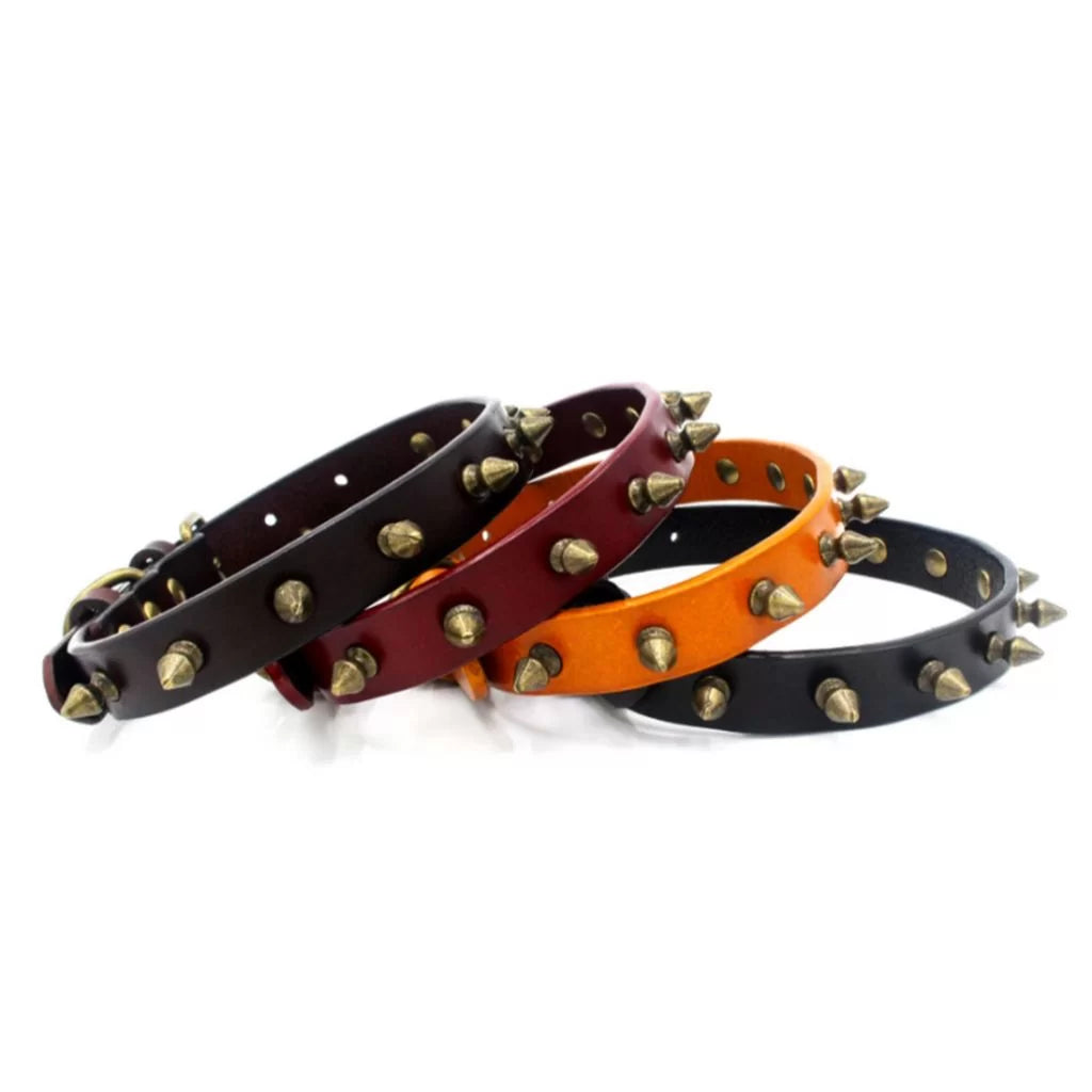 Orange Spike Dog Collar - by Doggy Doo Little-1