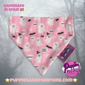 Cute Pink Ghosts! Halloween Dog Bandana-1