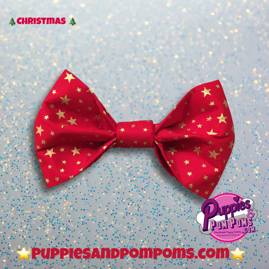 Christmas Stars Dog Bow Tie-2