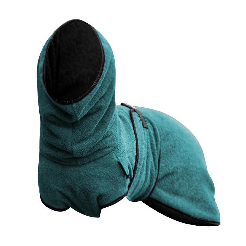 Dog Puppy Hoodies Jacket Solid Coat Pet Winter Soft Warm Clothes S-5XL Lake Blue-8