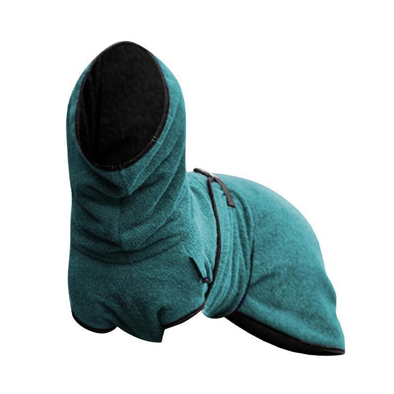 Dog Puppy Hoodies Jacket Solid Coat Pet Winter Soft Warm Clothes S-5XL Lake Blue-6