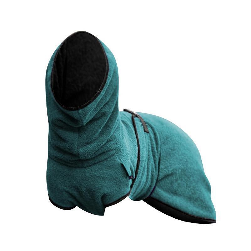 Dog Puppy Hoodies Jacket Solid Coat Pet Winter Soft Warm Clothes S-5XL Lake Blue-5