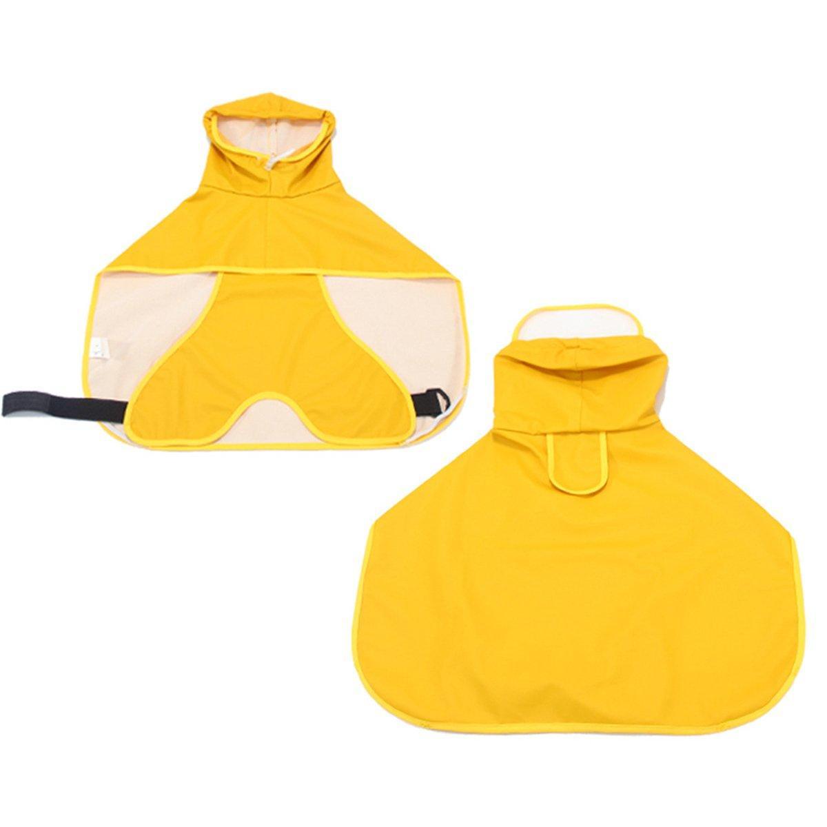 Yellow Dog Raincoat Pet Clothing Waterproof Jacket Outdoor Dog Supplies for Rain