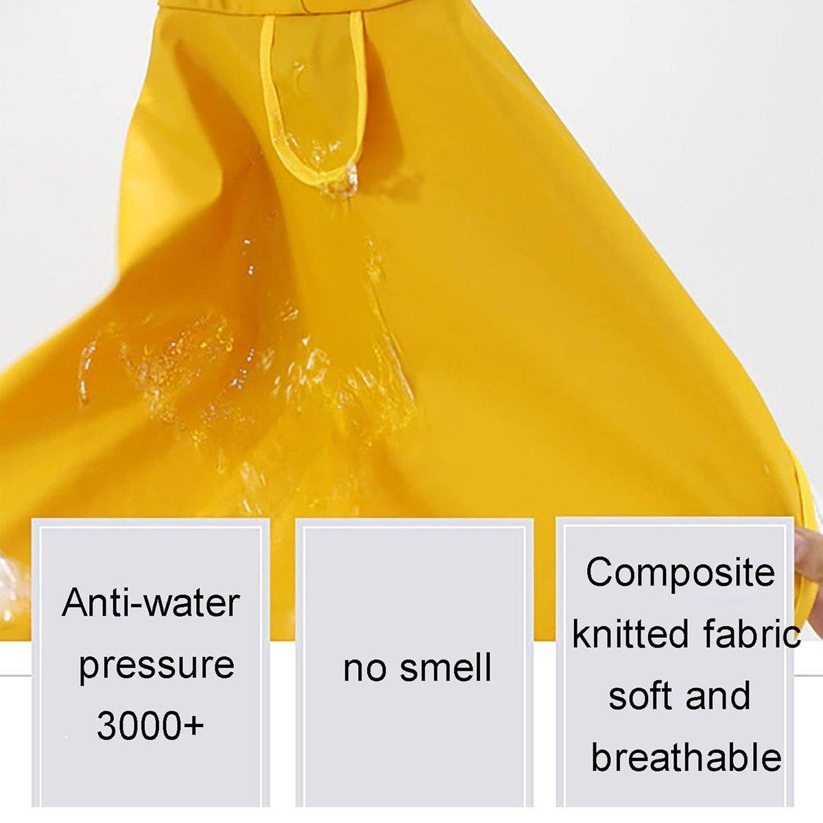 Yellow Dog Raincoat Pet Clothing Waterproof Jacket Outdoor Dog Supplies for Rain
