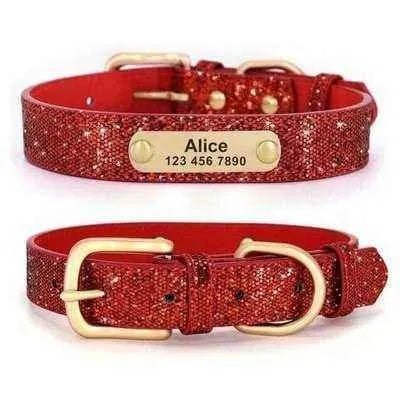 Personalised Sequin Sparkle Pet ID Collar-5
