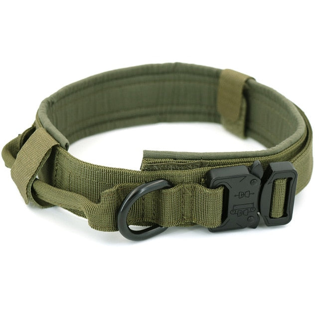 Tactical Dog Collar Adjustable Metal Buckle Dog Collars with Control Handle Training Pet Cat Dog Collar For Small Large Dogs-7