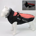 Thick Dog Coat Clothes Reflective Dogs Harness Clothes Vest Waterproof Pet Clothing With Fur Collar Large Dogs Jacket Outfit-5