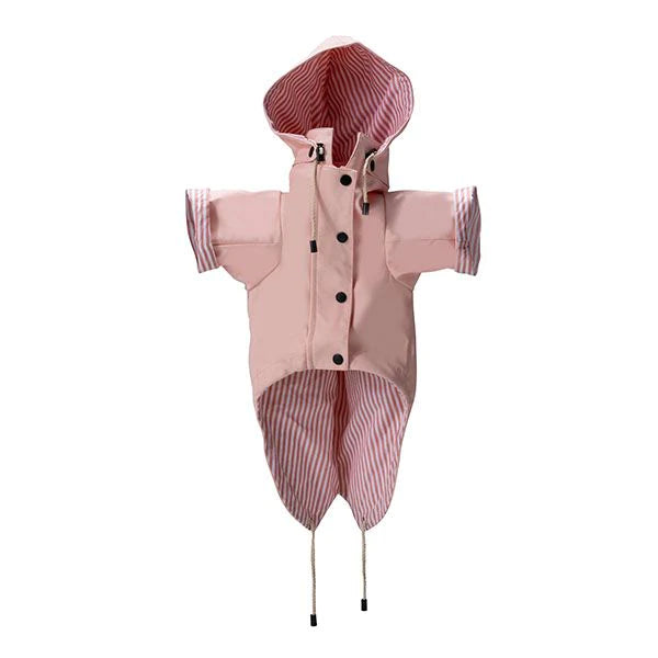 Sloane Waterproof Dog Rain Jacket (Blush) – by The Paw Co.-2